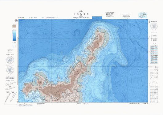 石垣島北部 沿岸の海の基本図 海底地形図 地図のご購入は 地図の専門店 マップショップ ぶよお堂