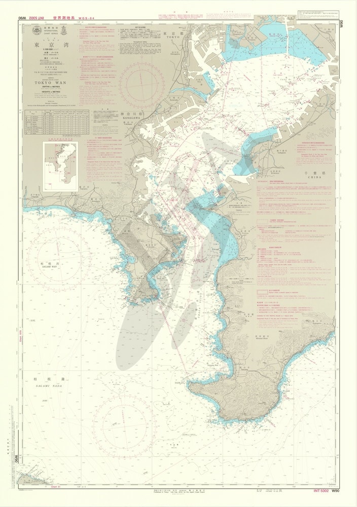 東京湾 航海用海図 東京湾付近 地図のご購入は 地図の専門店 マップショップ ぶよお堂