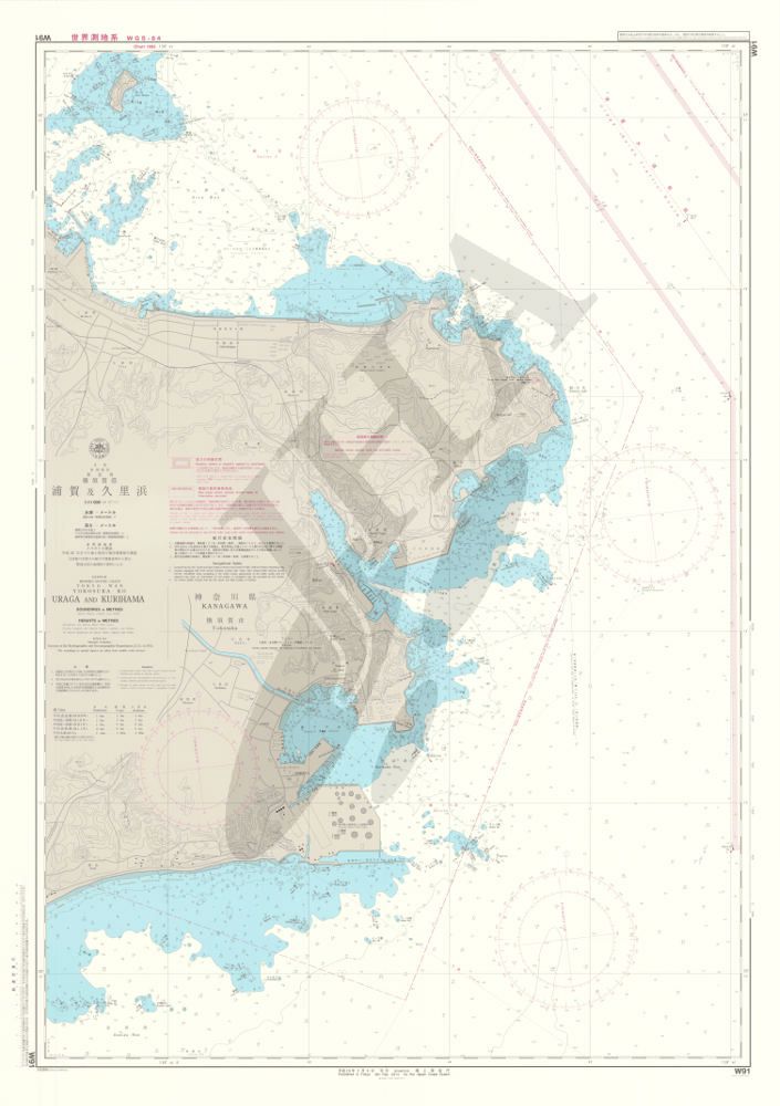 横須賀港浦賀及久里浜 航海用海図 東京湾付近 地図のご購入は 地図の専門店 マップショップ ぶよお堂