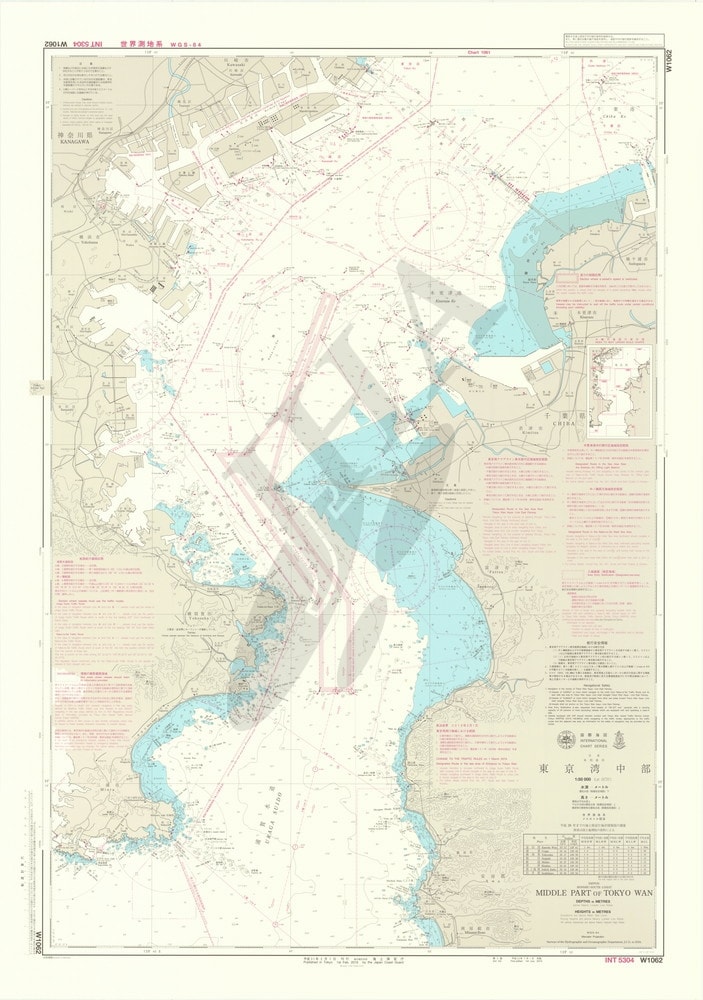 東京湾中部 航海用海図 東京湾付近 地図のご購入は 地図の専門店 マップショップ ぶよお堂