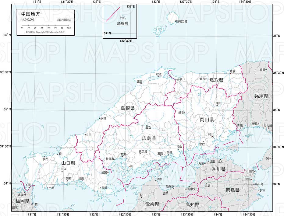 新鮮な日本 中国地方 地図 最高の花の画像 新鮮な日本 中国地方 地図 最高の花の画像
