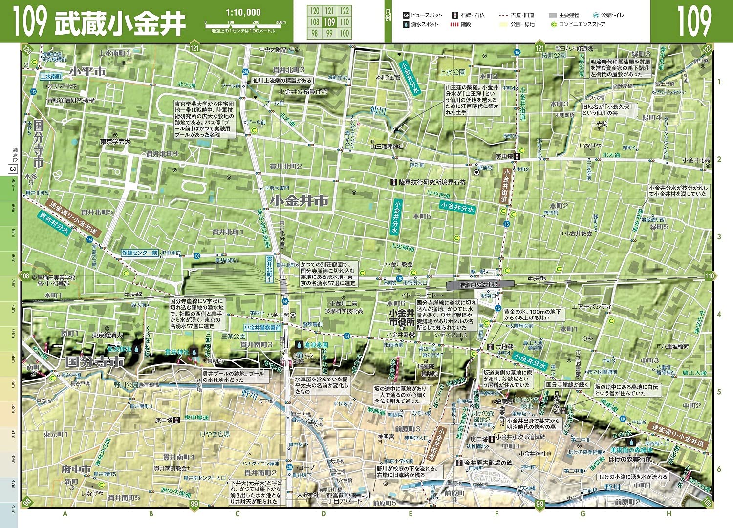 多摩 武蔵野凸凹地図 地図のご購入は 地図の専門店 マップショップ ぶよお堂