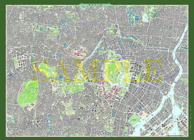 【御即位記念地図】1万分1地形図「東京中心部」